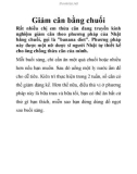 Giảm cân bằng chuối