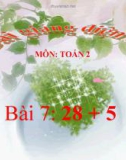 Bài giảng 28+5 - Toán 2 - GV.Lê Văn Hải