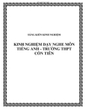 SKKN: Kinh nghiệm dạy nghe môn Tiếng Anh - Trường THPT Cồn Tiên