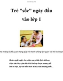 Trẻ sốc ngày đầu vào lớp 1