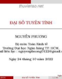 Bài giảng Đại số tuyến tính: Bài 1 - Nguyễn Phương