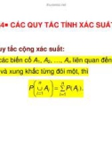 Bài giảng - XÁC SUẤT THỐNG KÊ CHƯƠNG 4