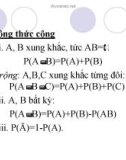 Giáo án xác xuất thống kê - Chương 1. Xác suất của biến cố ngẫu nhiên 1