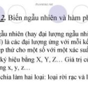 Giáo án xác xuất thống kê - Chương 2. Biến ngẫu nhiên và hàm phân phối