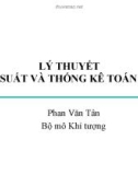 Bài giảng Lý thuyết xác suất và thống kê toán học: Chương 8 - Phan Văn Tân