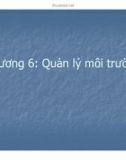 Bài giảng Kinh tế và quản lý môi trường: Chương 6 - Nguyễn Quang Hồng