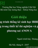 Báo cáo: Phần mềm IRRISTAT