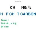 Bài giảng Hóa đại cương - Chương 4: Hợp chất carbonyl