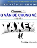 NHỮNG VẪN ĐỀ CHUNG VỀ THUẾ