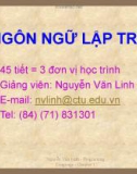 Bài giảng Ngôn ngữ lập trình - Chương 7: Lập trình logic