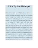 Cách Tự Học Hiểu quả