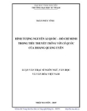 Luận văn Thạc sĩ Ngôn ngữ, văn học và văn hóa Việt Nam: Hình tượng Nguyễn Ái Quốc – Hồ Chí Minh trong tiểu thuyết Trông vời cố quốc của Hoàng Quảng Uyên