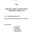 Đề tài: Phương thức thanh toán tín dụng chứng từ