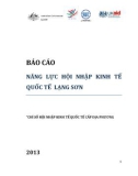 Báo Cáo Năng Lực Hội Nhập Kinh Tế Lạng Sơn