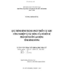 Luận văn Thạc sĩ Khoa học Địa lý: Quá trình hình thành - phát triển các khu công nghiệp và tác động của nó đến sự phân bố nguồn lao động tỉnh Bình Dương