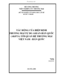 đề tài: tác động của hiệp định thương mại tự do ASEAN- hàn quốc tới quan hệ thương mại VN hàn quốc