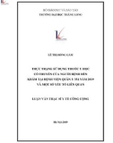 Tóm tắt luận văn Thạc sĩ Y tế công cộng: Thực trạng sử dụng thuốc y học cổ truyền của người bệnh đến khám tại Bệnh viện Quân y 354 năm 2019 và một số yếu tố liên quan