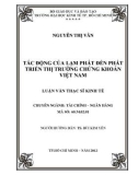 Luận văn Thạc sĩ Kinh tế: Ảnh hưởng của lạm phát đến thị trường chứng khoán và giải pháp phát triển thị trường chứng khoán Việt Nam