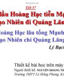 Bài giảng Hoàng Hạc lâu tống Mạnh Hạo Nhiên chi Quảng Lăng - Lý Bạch