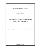 Luận văn Thạc sĩ Luật Hiến pháp và Luật Hành chính: Thực hiện pháp luật về lưu trú du lịch từ thực tiễn tỉnh Nghệ An