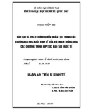 Luận án Tiến sĩ Kinh tế: Đào tạo và phát triển nguồn nhân lực trong các trường Đại học khối Kinh tế của Việt Nam thông qua các chương trình hợp tác đào tạo quốc tế