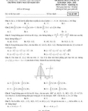 Đề thi học kì 2 môn Toán lớp 12 năm 2020-2021 có đáp án - Trường THPT Nguyễn Khuyến