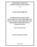 Luận văn Thạc sĩ Quản trị kinh doanh: Giải pháp đào tạo phát triển nguồn nhân lực công nghệ thông tin cho các cơ quan hành chính nhà nước trên địa bàn thành phố Uông Bí, tỉnh Quảng Ninh