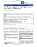 Báo cáo y học: Carinal surgery: experience of a single center and review of the current literature