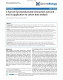 Báo cáo y học: A human functional protein interaction network and its application to cancer data analysis