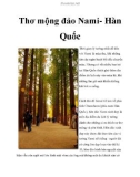 Thơ mộng đảo Nami- Hàn Quốc