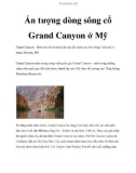 Ấn tượng dòng sông cổ Grand Canyon ở Mỹ