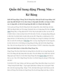 Quần thể hang động Phong Nha – Kẻ Bảng