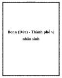 Bonn (Đức) - Thành phố vị nhân sinh