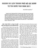 Ngành du lịch Thành phố Hồ Chí Minh tự tin bước vào năm 2011