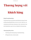 Thương lượng với khách hàng