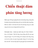 Chiến thuật đàm phán tăng lương