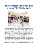 Hiệu quả tích cực từ mô hình trường THCS thân thiện