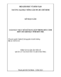 Tóm tắt Luận án Tiến sĩ Quản lý tài nguyên và môi trường: Giám sát thay đổi sử dụng đất trong bối cảnh biến đổi khí hậu tỉnh Bến Tre