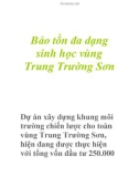 Bảo tồn đa dạng sinh học vùng Trung Trường Sơn