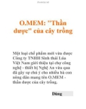 O.MEM: Thần dược của cây trồng