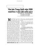 Báo cáo nghiên cứu khoa học Văn háo Trung Quốc năm 2008 những vấn đề nổi bật 