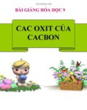 Bài giảng Hóa học 9: Các oxit của cacbon