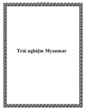 Trải nghiệm Myanmar