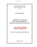 Luận văn Thạc sĩ Quản trị kinh doanh: Tạo động lực làm việc cho người lao động tại UBND quận Liên Chiểu, TP Đà Nẵng