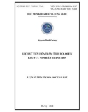 Luận án Tiến sĩ Khoa học trái đất: Lịch sử tiến hóa trầm tích Holocen khu vực ven biển Thanh Hóa