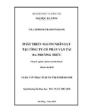 Luận văn Thạc sĩ Quản trị kinh doanh: Phát triển nguồn nhân lực tại Công ty cổ phần vận tải Đa phương thức