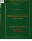 Luận văn Thạc sĩ Quản trị kinh doanh: Nâng cao năng lực của cán bộ quản lý cấp trung tại Công ty mẹ - Tổng công ty xây dựng Trường Sơn