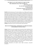 Tác động của các yếu tố quốc tế và khu vực đến phát triển bền vững ở Việt Nam hiện nay