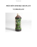 PHÂN BÓN SINH HỌC BIO-PLANT VÀ PRO-PLANT