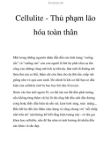 Cellulite - Thủ phạm lão hóa toàn thân